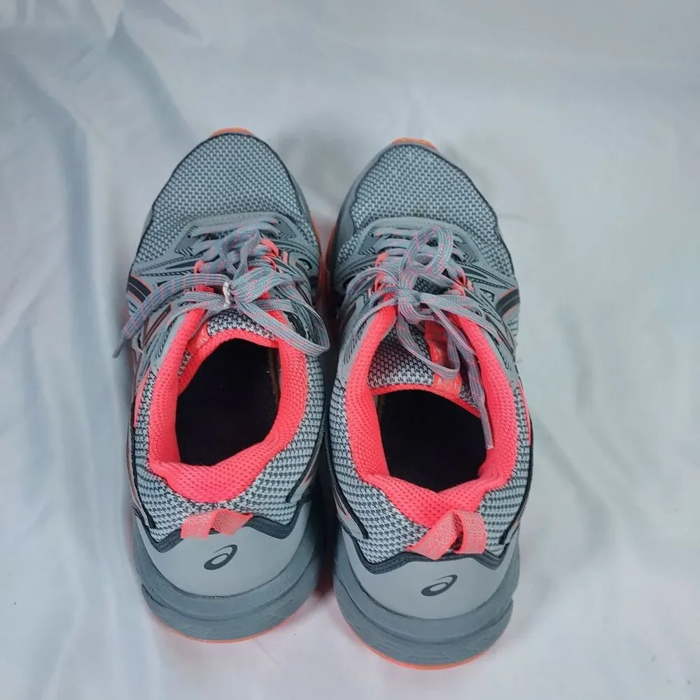 ASICS Gel-Venture 8 Womens Gray Coral Athletic Trail Running Sneakers